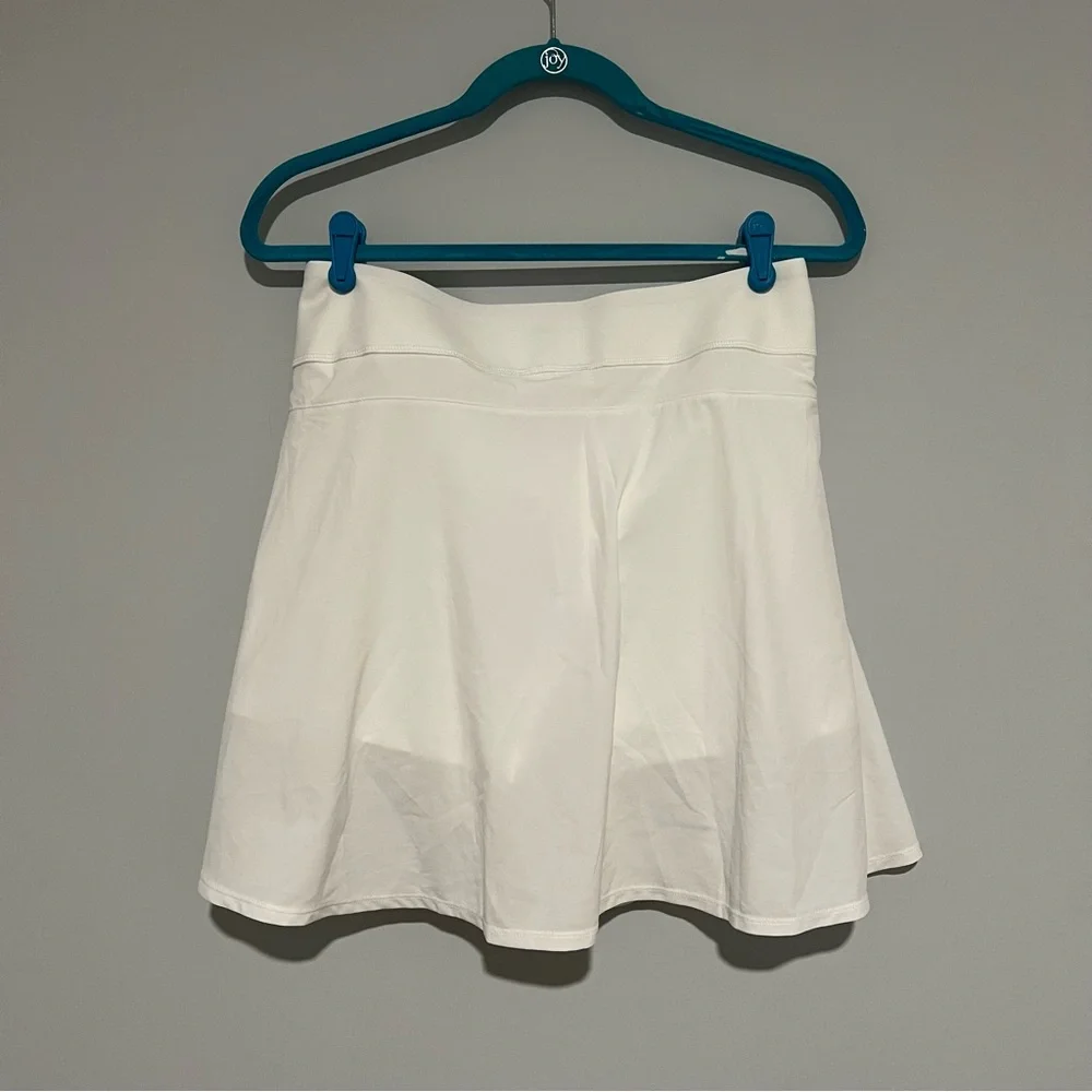 NEW NWT Puma White Stretchy Sporty Golf Tennis Skort Skirt Size L - Picture 4 of 6